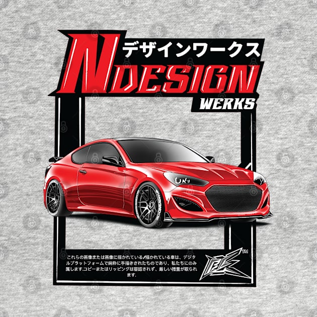 hyundai genesis 3.8 coupe red by naquash